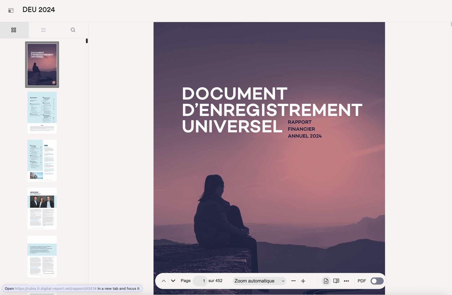 Digital report - Vue PDF du rapport Rubis