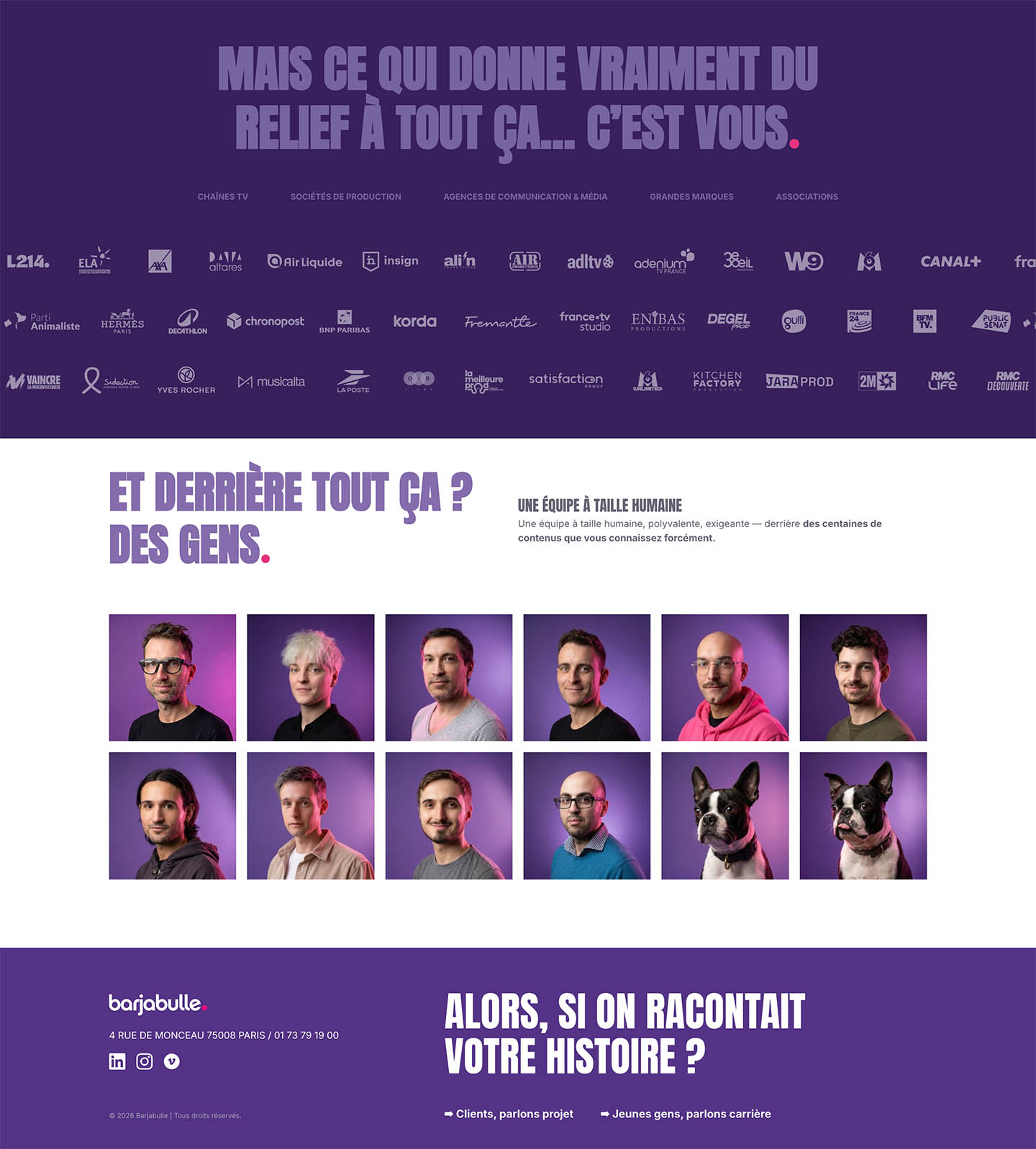 Footer du site barjabulle